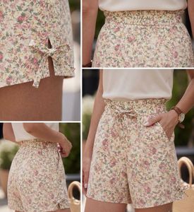 Floral Print High Waisted Shorts