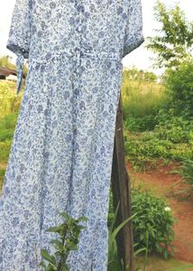 Bohemian Floral Print Maxi Dress