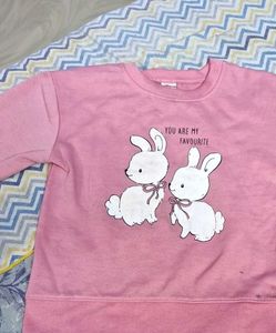 Cute Pink Bunny Sweatshirt