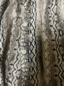 Snake printed open shirt✨