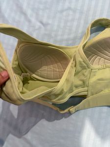 361 degree padded sage green Sports Bra