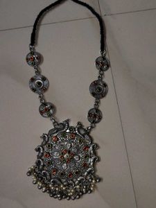 Ethnic Silver Tone Necklace