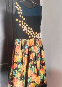 Floral Print Fit and Flare Dress