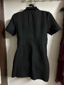 Chic Black Blazer Romper