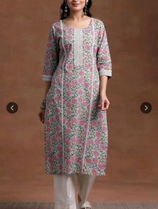 Libas Floral Printed Gotta Patti Kurta