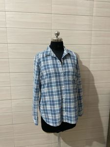GAP Blue Plaid Sparkle Shirt