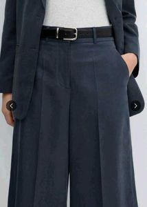 Blue Culottes with White Tank Top