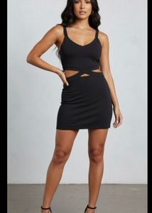 Chic Black Cut-Out Mini Dress