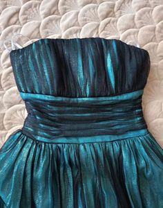 🇷🇺Stunning Teal Strapless Party Dress