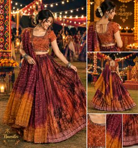 Royal Rust & Wine Navratri Lehenga Choli ✨