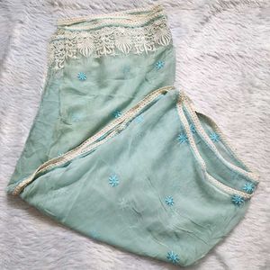 Light Blue Embroidered Dupatta