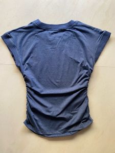 THE LABEL LIFE Blue Ruched T-Shirt
