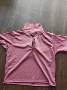 Ribbed Zip Neck Cropped Top