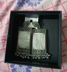 Elegant White Stone Dangle Earrings