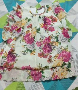 Floral Print Chiffon Top