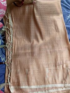 Elegant Peach Kanjeevaram Silk fancy Saree