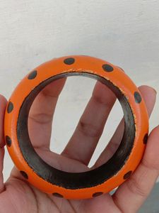 Orange Polka Dot Bangle