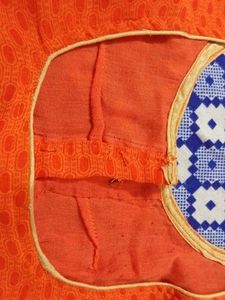 Vibrant Orange Bandhani Saree
