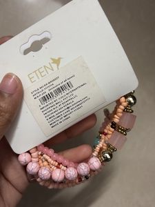 ETEN Pink Beaded Bracelet Set
