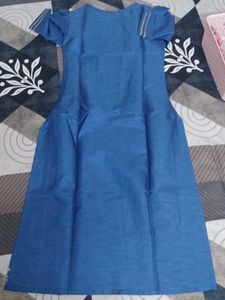 Elegant Blue &amp; Gold Print Kurta