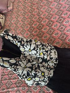Floral Print Jumpsuit with Zipper