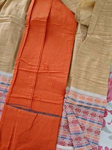 Elegant Orange Dress Material
