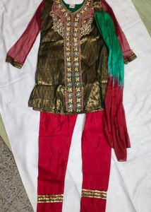 Embroidered Kurta Set with Dupatta