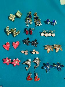 15 Assorted Fashion Earrings Set 🌹 ❤️