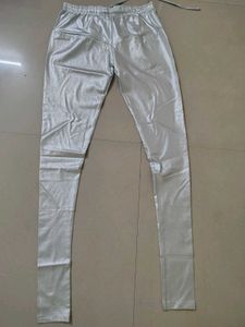Shimmer Silver Chudidar Leggings