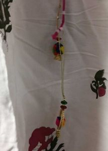 White Kurta with pink Floral Print🌸