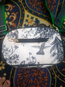 Chic Botanical Print Crossbody Bag