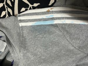 original grey adidas hoodie/jacketflaw is