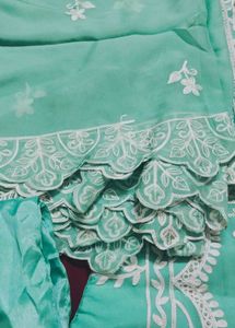 pakistani  embroidery work kurta set