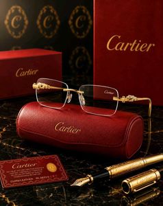Cartier Rimless Spectacles with Gold Accents