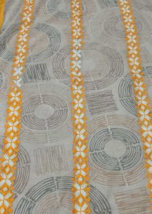 Embroidered dupatta with Geometric Print