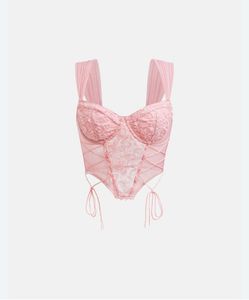 Pink Lace Corset Top