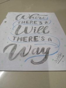 Hand-lettered "Where There's A Will"