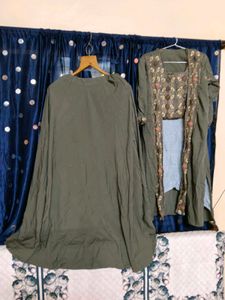 Embroidered lehenga blause with long jacket