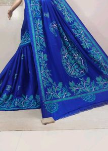 Hand Kantha Embroidery Saree