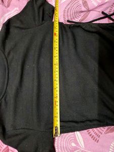 Zara Ribbed Crop Top Size 28 With Adjustable Cords