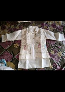 New  kids Elegant White Kurta Set