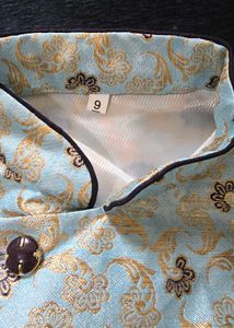Boys' Blue Embroidered Kurta Dhoti Set