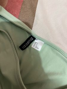 One-Shoulder Ruched Sage green Dress