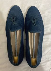 Navy Blue Tassel Loafers