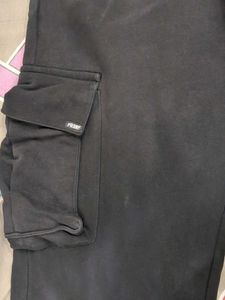 Pronk Baggy Black Cargo Joggers
