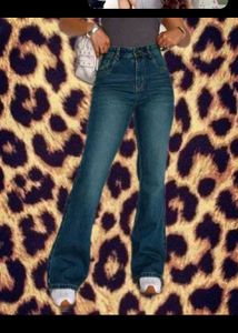 Stylish Flared Blue Denim Jeans
