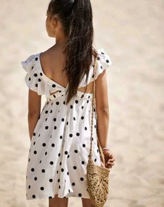 Only Girls Spotty V Back Dress