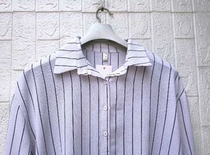 Korean Pintrest Striped Button-Down Shirt