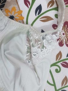 Comfortable White Lace Bra