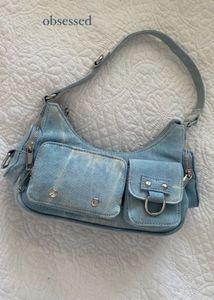 Stylish Denim Hobo Bag